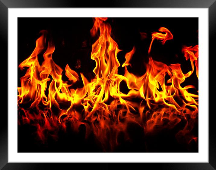 Roaring flames Framed Mounted Print by Saptarshi Bagchi