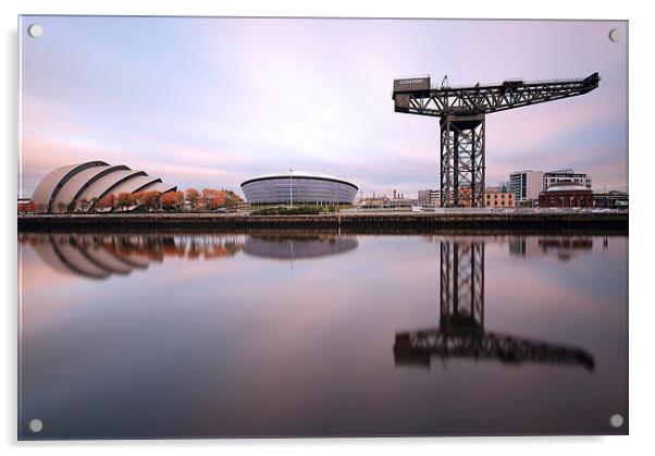 Clyde waterfront reflections Acrylic by Grant Glendinning