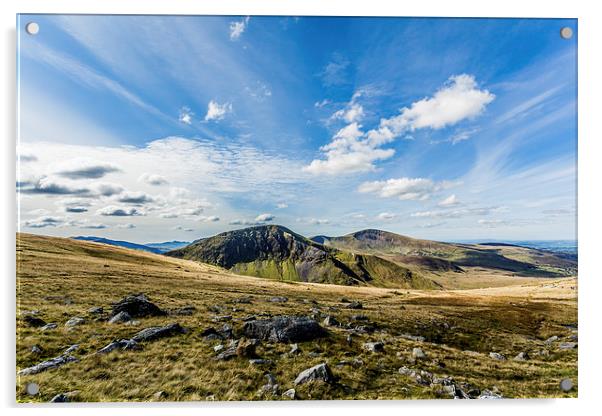 Clogwyn Llechwedd Llo Acrylic by Gary Finnigan