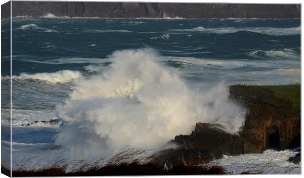 Storm ,Dingle Peninsula Canvas Print by barbara walsh