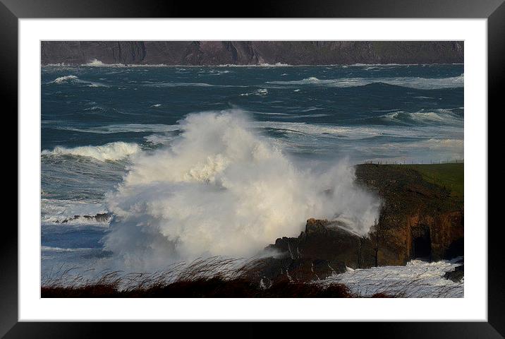 Storm ,Dingle Peninsula Framed Mounted Print by barbara walsh