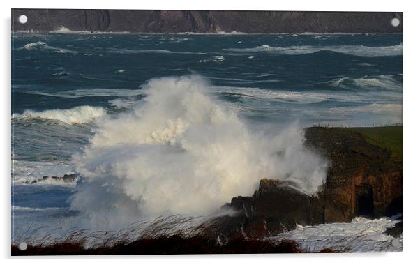 Storm ,Dingle Peninsula Acrylic by barbara walsh