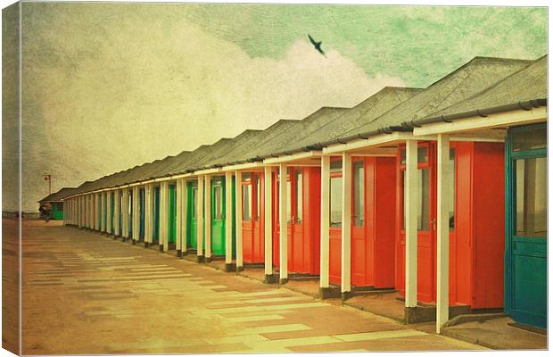 Lincolnshire Beach Huts Canvas Print by Lesley Mohamad