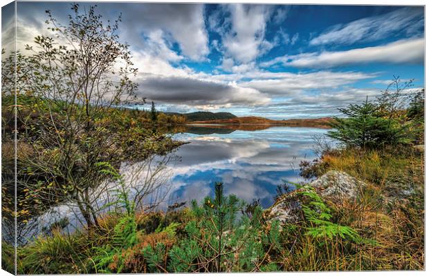 Bodgynydd Lake Snowdonia Canvas Print by Adrian Evans