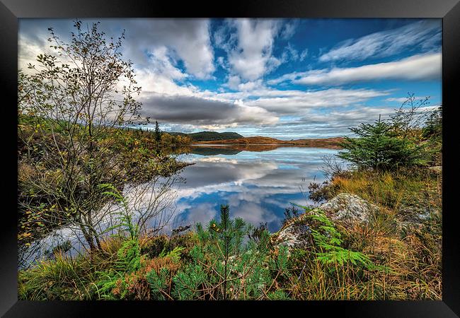 Bodgynydd Lake Snowdonia Framed Print by Adrian Evans