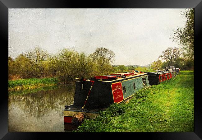 Oundle Backwater Framed Print by Lesley Mohamad