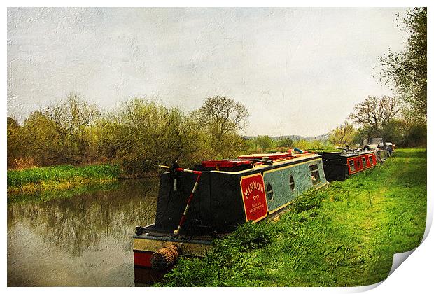 Oundle Backwater Print by Lesley Mohamad