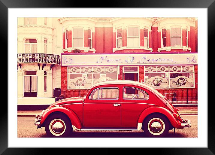 The Red Beetle Framed Mounted Print by Lesley Mohamad