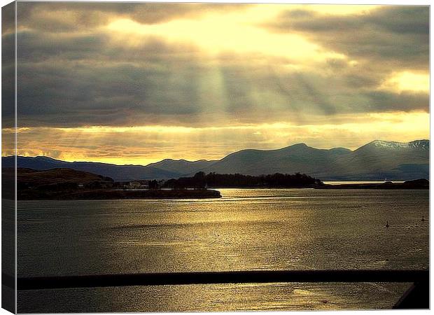 View from Connel Bridge . Canvas Print by Bill Lighterness