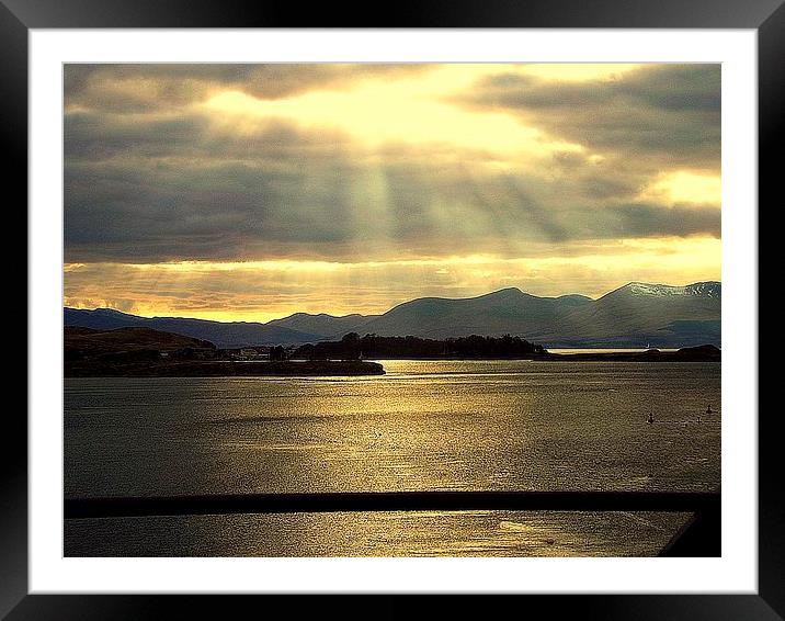 View from Connel Bridge . Framed Mounted Print by Bill Lighterness
