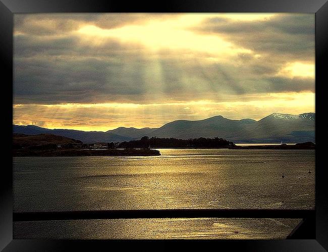 View from Connel Bridge . Framed Print by Bill Lighterness