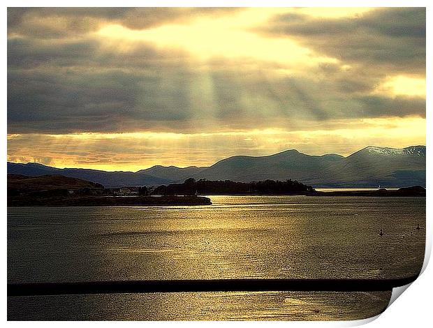 View from Connel Bridge . Print by Bill Lighterness
