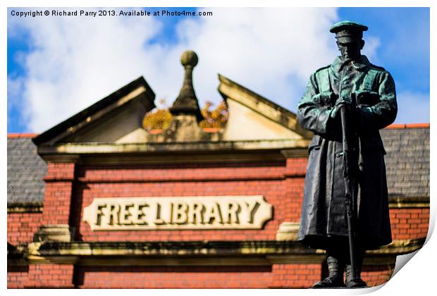 Whitchurch Library and War Memorial Print by Richard Parry