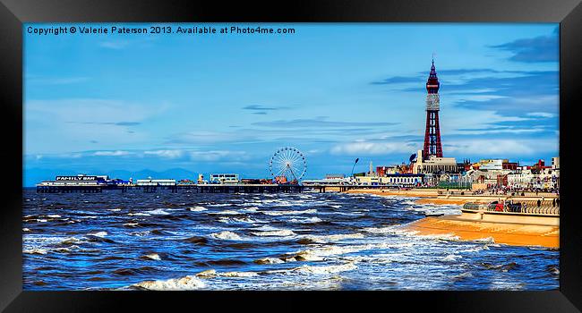 Pleasures of Blackpool Framed Print by Valerie Paterson
