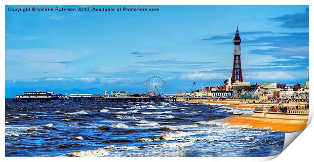 Pleasures of Blackpool Print by Valerie Paterson