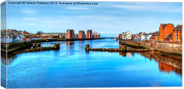 The Mouth Of River Ayr Canvas Print by Valerie Paterson