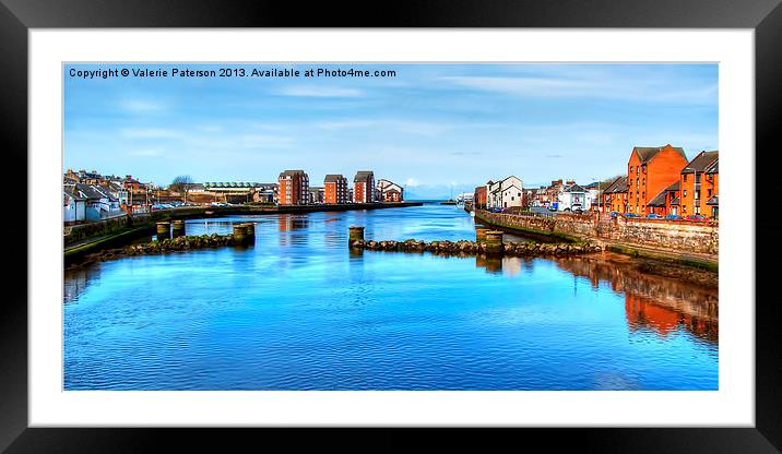 The Mouth Of River Ayr Framed Mounted Print by Valerie Paterson