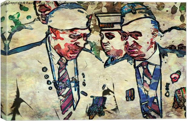 Old Soldiers Canvas Print by Paul Stevens