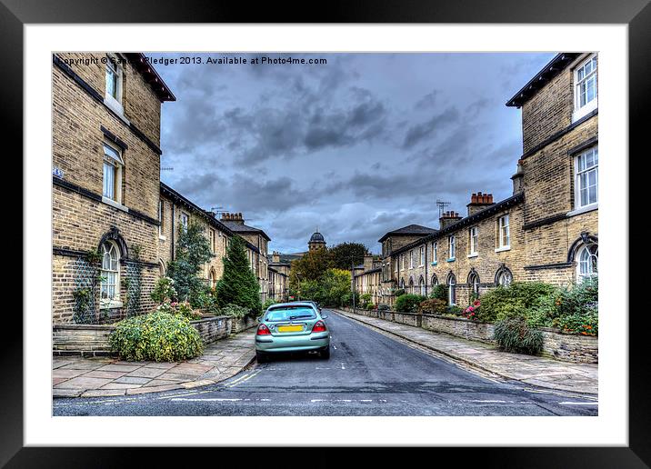 George Street Saltaire Framed Mounted Print by Sandra Pledger