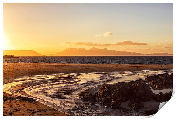 Camusdarach Beach Sunset Scotland Print by Derek Beattie