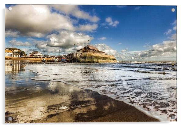 Broadstairs Viking Bay Acrylic by Ian Hufton