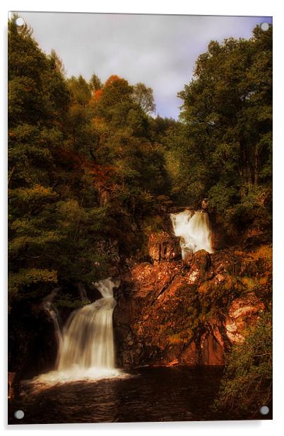 Waterfalls near Loch Arkaig Acrylic by Derek Beattie