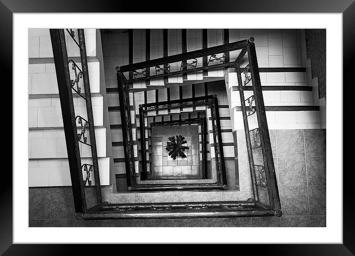 Winding Staircase Framed Mounted Print by Matt Cottam