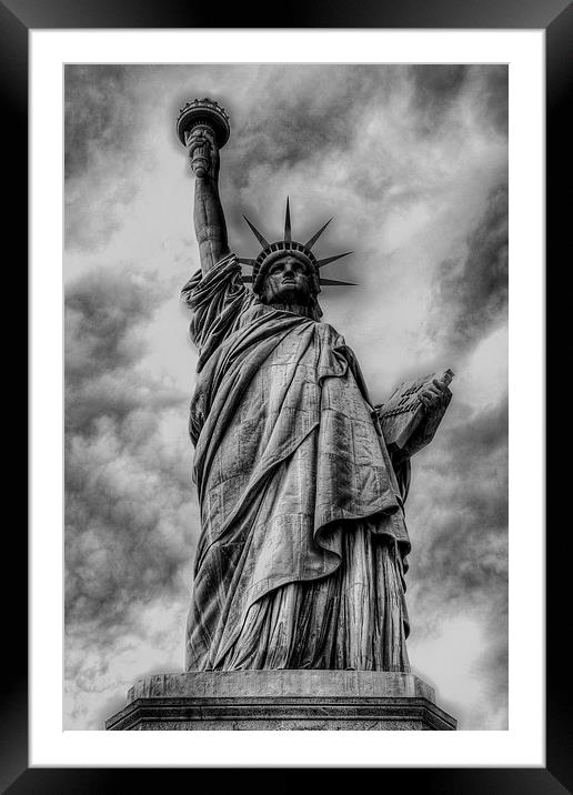 Statue of Liberty Framed Mounted Print by Pete Lawless