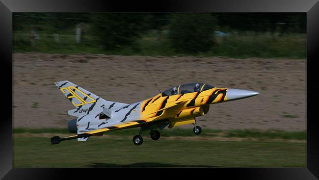 F16 model jet aircaft Framed Print by Alan Munns