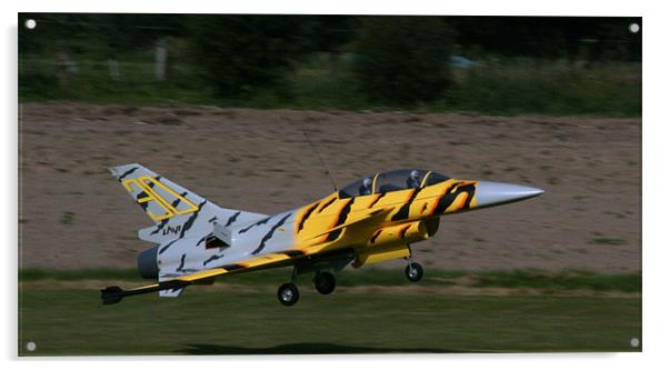 F16 model jet aircaft Acrylic by Alan Munns
