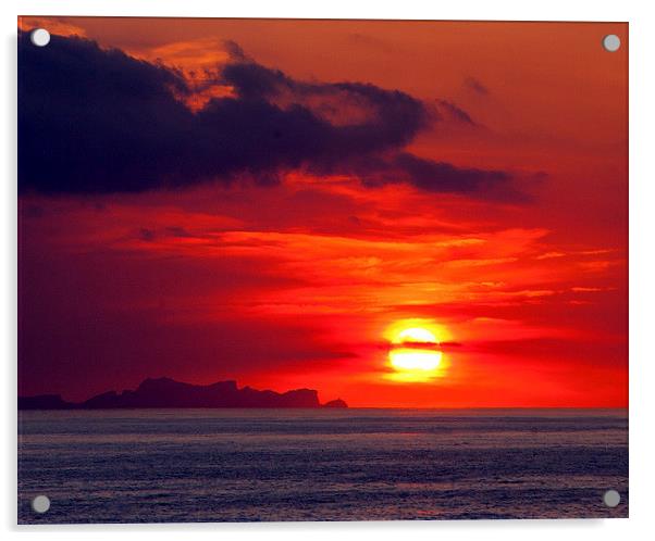 Menorcan Sunset Acrylic by Paul McKenzie