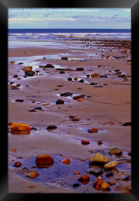 Rocks on the Seashore Framed Print by Martyn Arnold