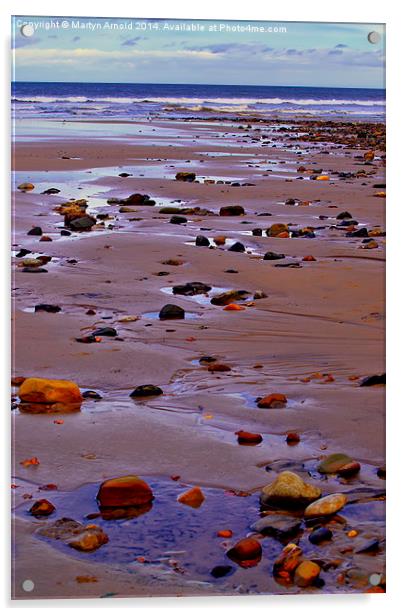Rocks on the Seashore Acrylic by Martyn Arnold