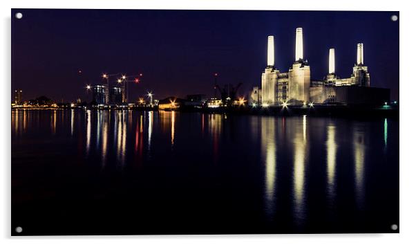 Battersea Power Station. Acrylic by Tristan Morphew