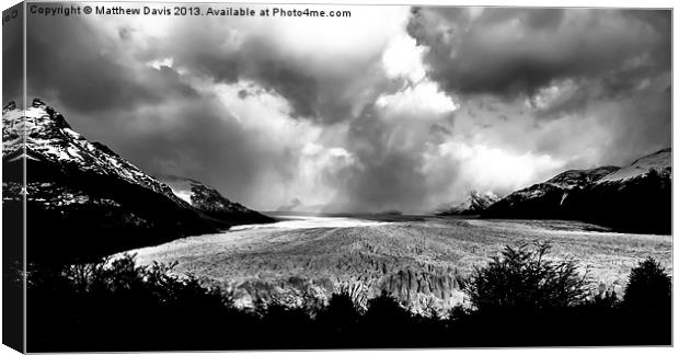 Perito Moreno Glacier B&W Canvas Print by Matthew Davis