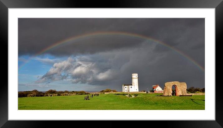 A rainbow after the storm Framed Mounted Print by Gary Pearson