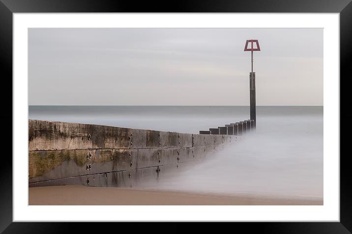 Stormy Seas at Boscombe Beach Framed Mounted Print by Daniel Rose