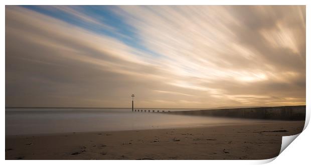Mystical Sunset at Bournemouth Beach Print by Daniel Rose
