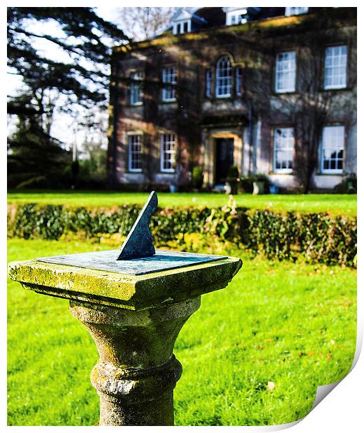 Sundial, Holbrook House Print by Richard Parry