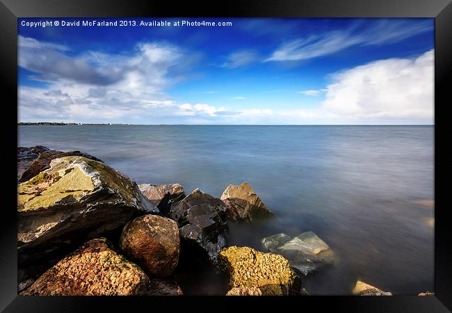 Sunlit Shore Framed Print by David McFarland