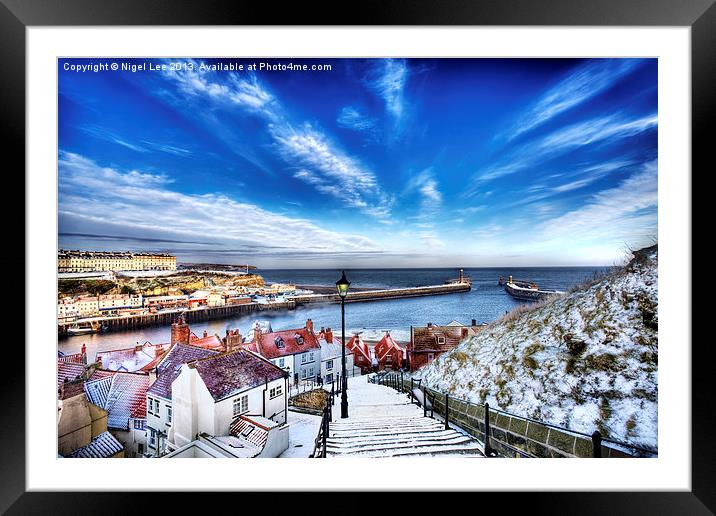 199 Steps - Whitby Framed Mounted Print by Nigel Lee