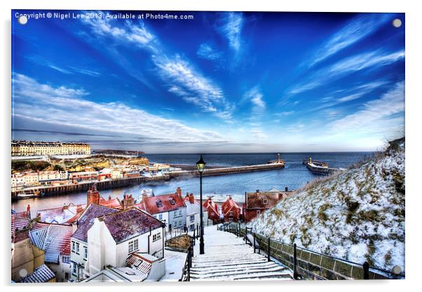199 Steps - Whitby Acrylic by Nigel Lee