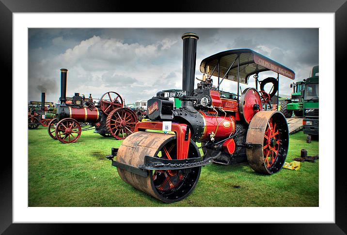 Old Steam Roller Framed Mounted Print by Jon Fixter