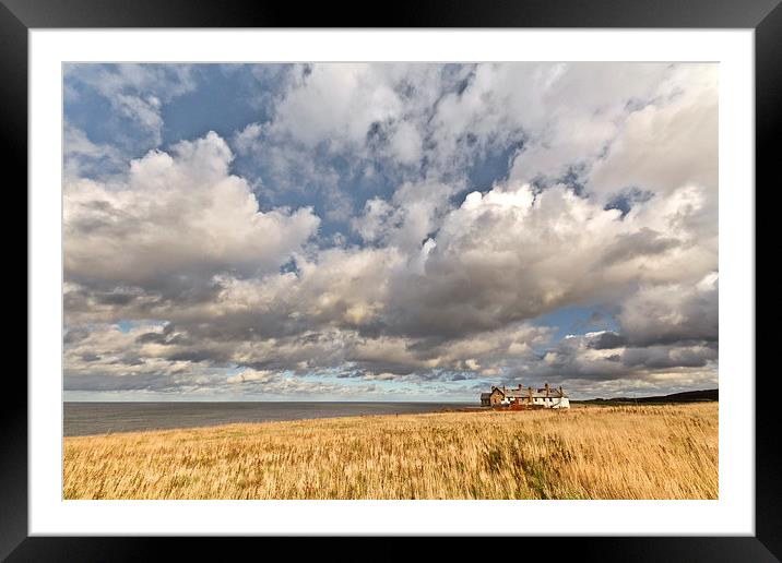 Life on the Edge in Weybourne Framed Mounted Print by Paul Macro