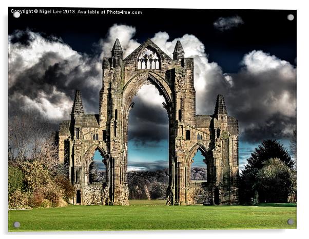Ghostly Priory Acrylic by Nigel Lee