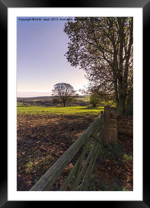 Gate To The Oak Tree Framed Mounted Print by keith sayer