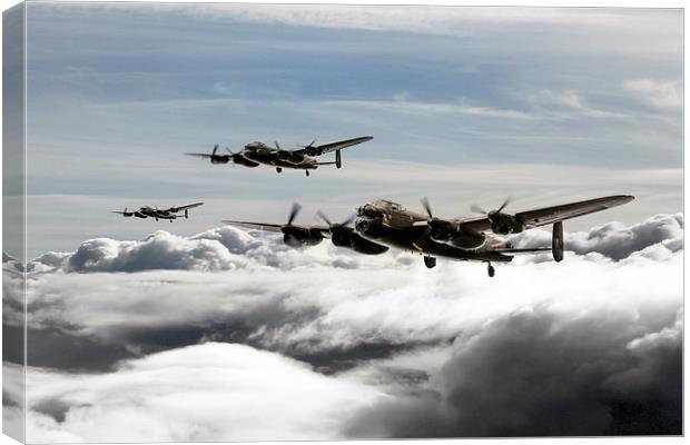 Lancaster Squadron Canvas Print by J Biggadike