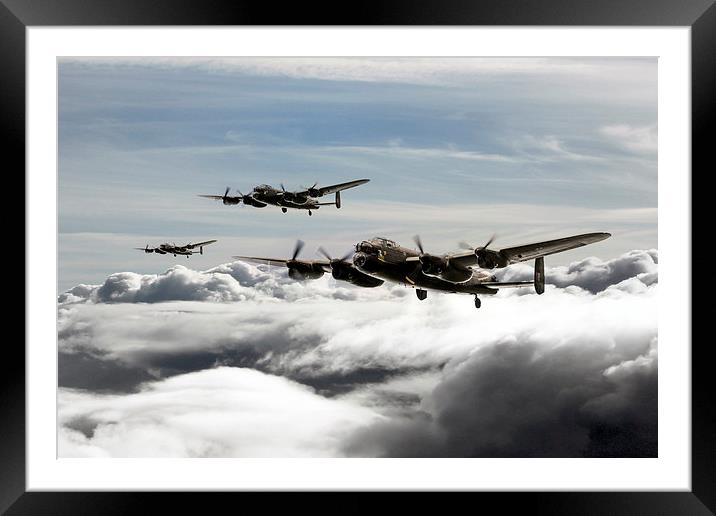 Lancaster Squadron Framed Mounted Print by J Biggadike