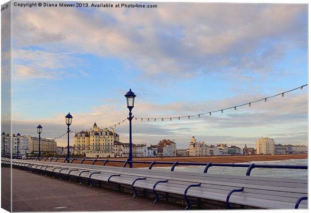 Eastbourne Pier Sussex Canvas Print by Diana Mower