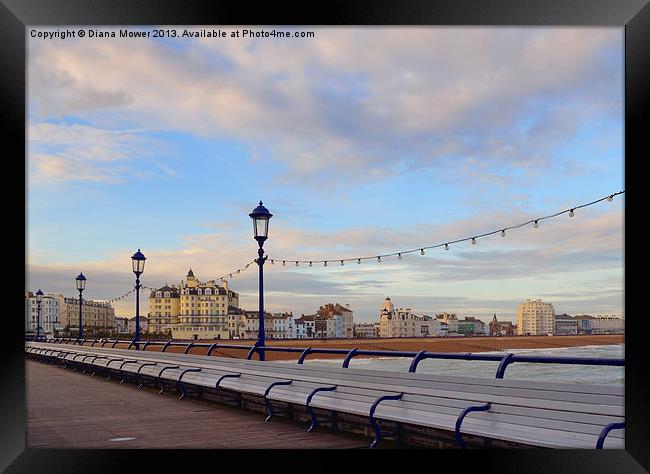 Eastbourne Pier Sussex Framed Print by Diana Mower
